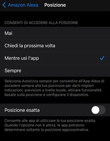 accesso posizione iOS14