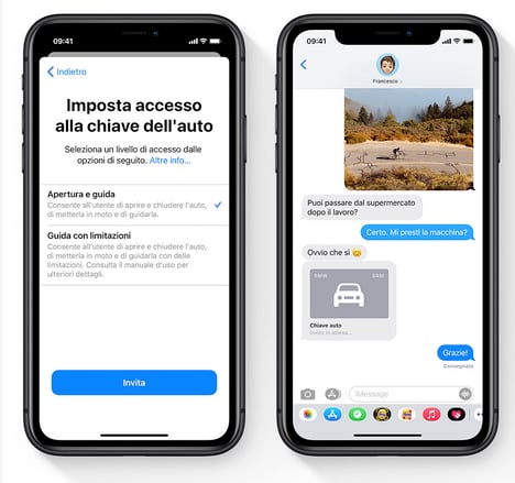 chiavi auto iOS14